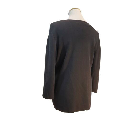 Joseph A Woman Qu'Est Cequec 'Est Silk Vintage Black Beaded 1990s VTG Sweater 1X - Picture 13 of 16